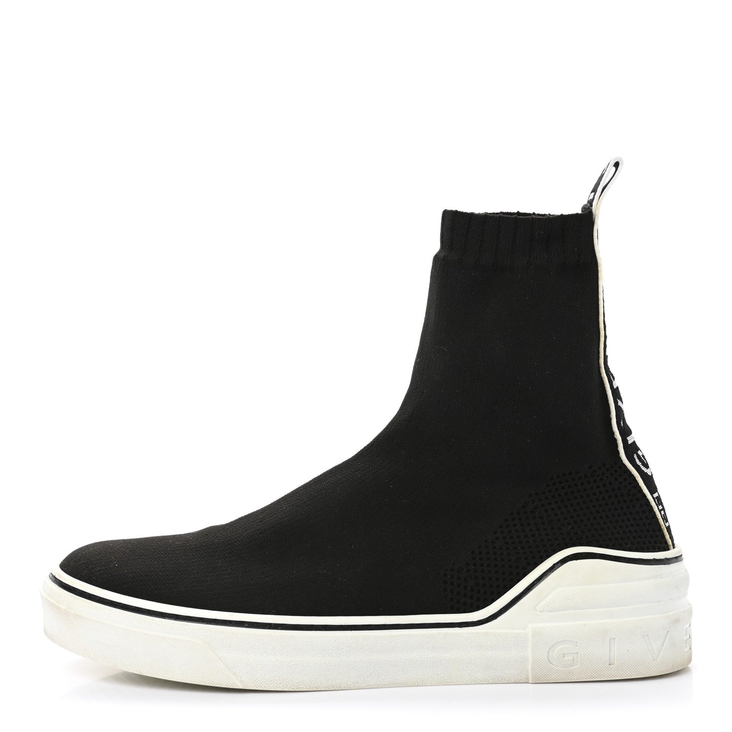 Technical Canvas Knit Mens George V Sock Sneakers 41 Black