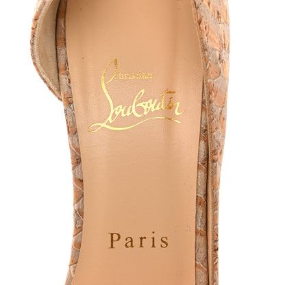 Christian Louboutin Liege Embossed Iriza 100 Pumps 39 Beige 6 of 11