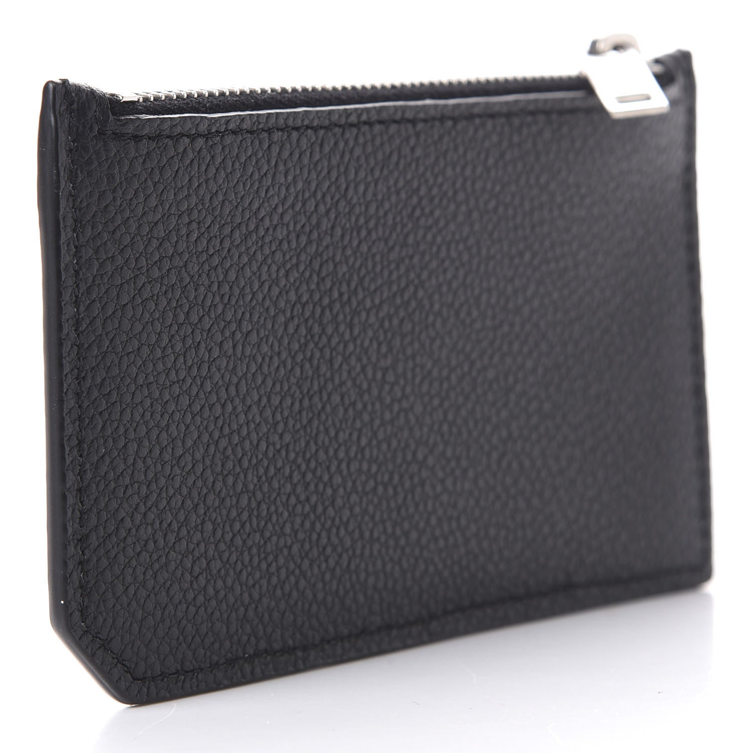 Saint Laurent Grained Calfskin 5 Fragments Zip Pouch Card Holder Black 3 of 10