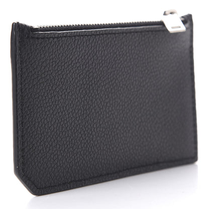 Saint Laurent Grained Calfskin 5 Fragments Zip Pouch Card Holder Black 3 of 10