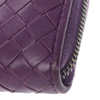 Bottega Veneta Nappa Intrecciato Zip Around Coin Purse Purple 12 of 13