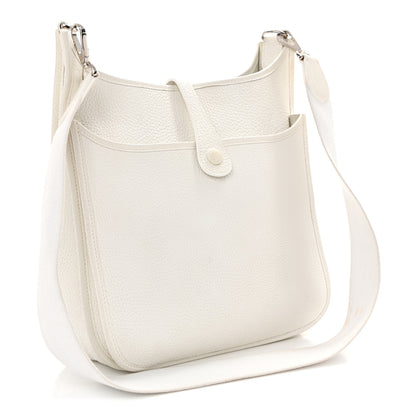 Hermes Taurillon Clemence Evelyne II PM White 3 of 13