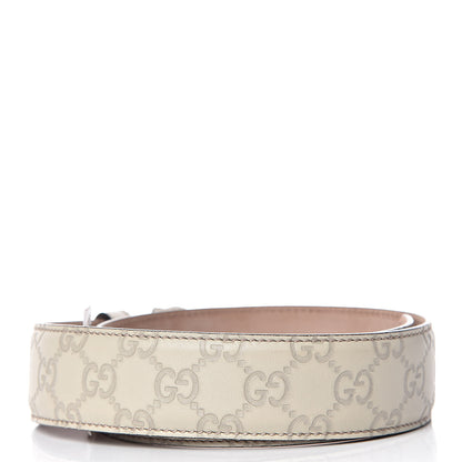 Gucci Guccissima Interlocking G Belt 70 28 Off White 3 of 6