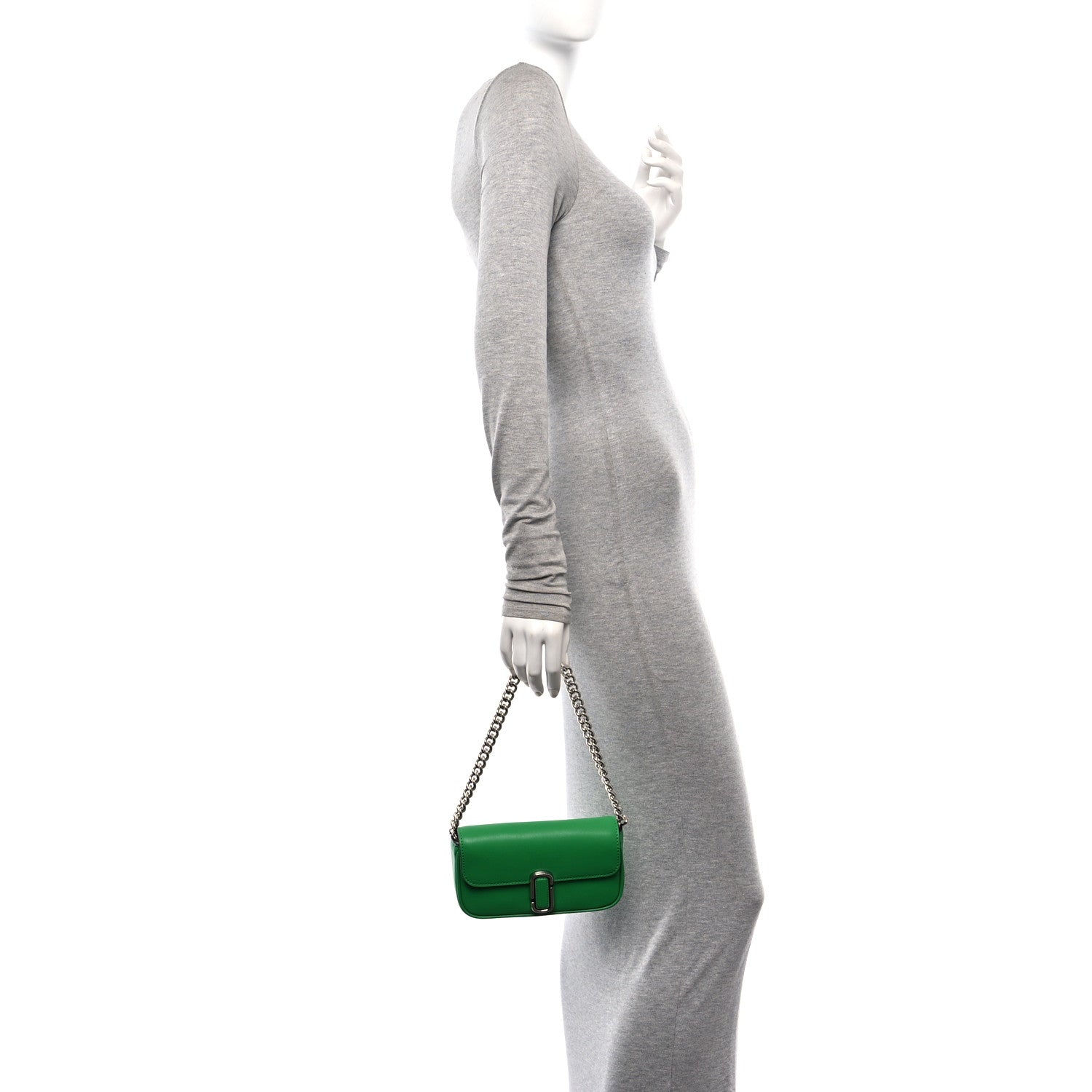 Marc Jacobs Calfskin Mini The J Marc Shoulder Bag Fern Green 2 of 12