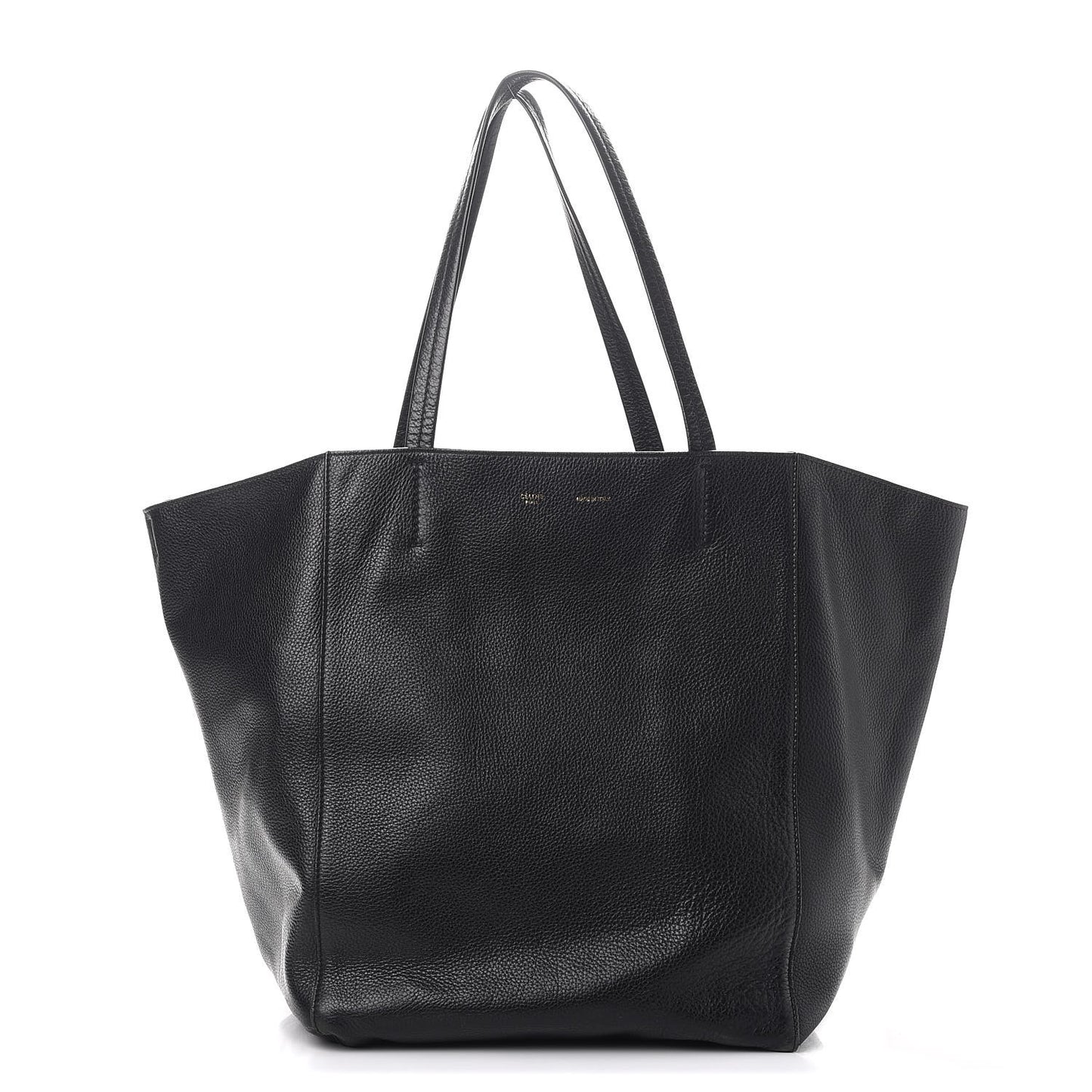 Grained Calfskin Medium Horizontal Cabas Phantom Black