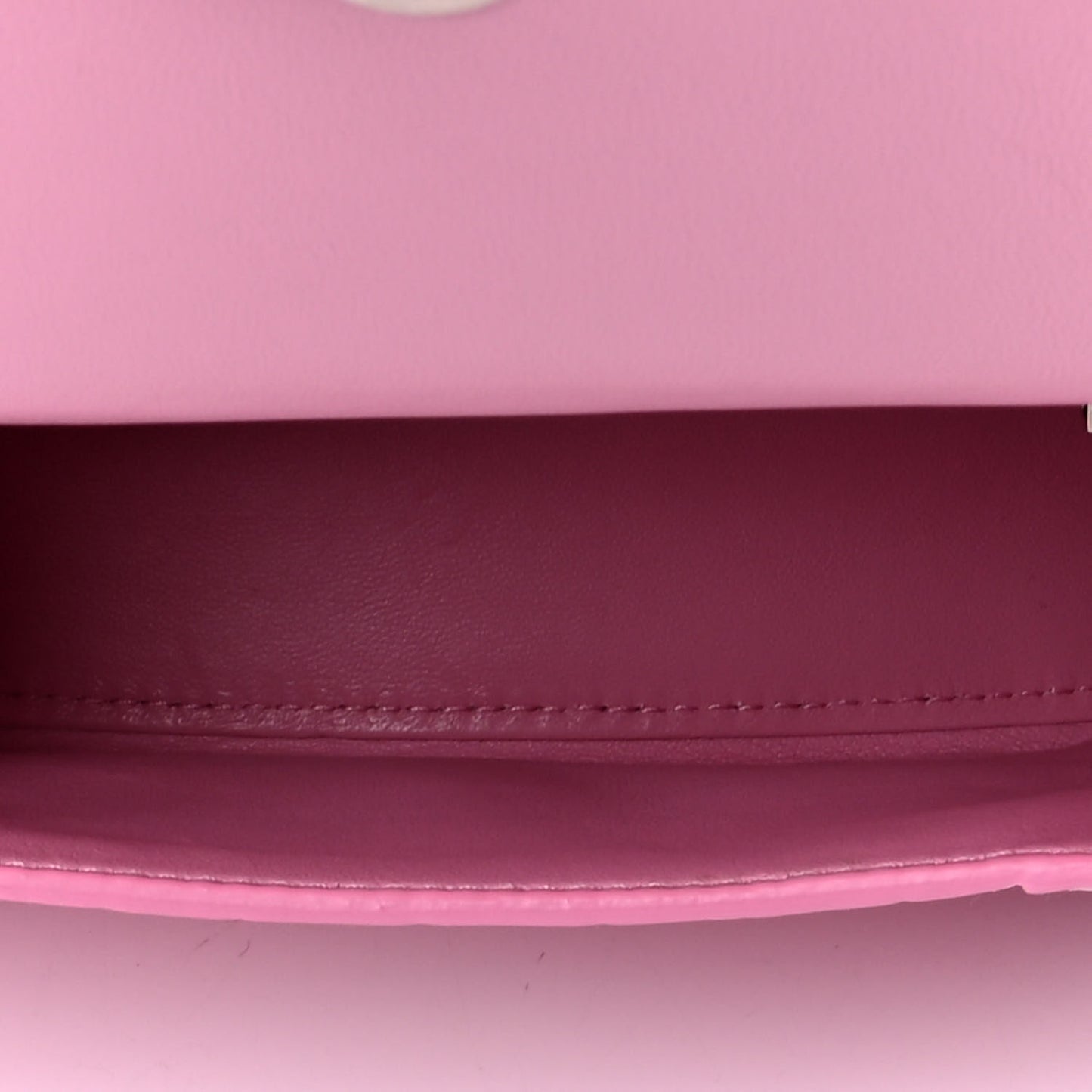 Semi Shiny Calfskin Crocodile Embossed Small Hourglass Top Handle Bag Pink