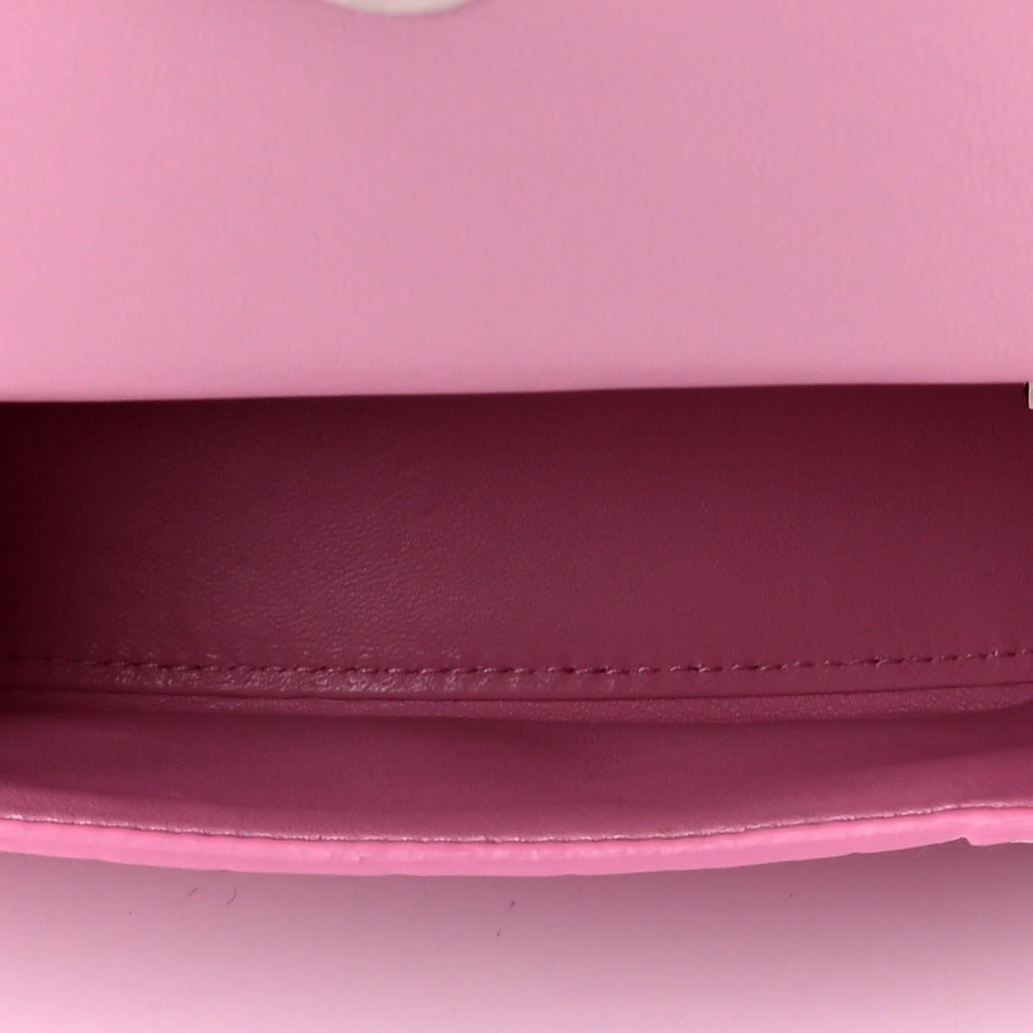 Balenciaga Semi Shiny Calfskin Crocodile Embossed Small Hourglass Top Handle Bag Pink 4 of 5