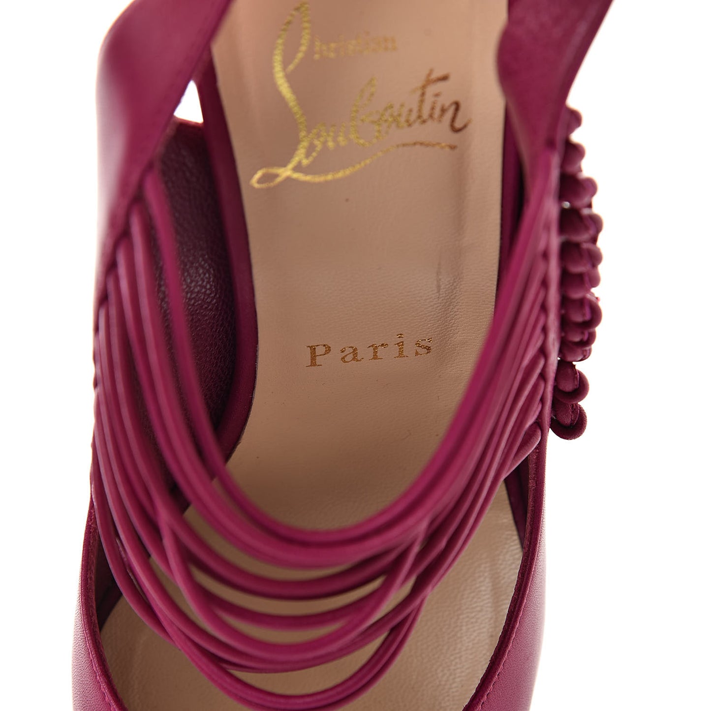 Calf VIP Mille Cordes 100 Pumps 37 Cranberry