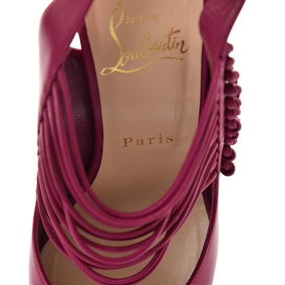 Christian Louboutin Calf VIP Mille Cordes 100 Pumps 37 Cranberry 7 of 13