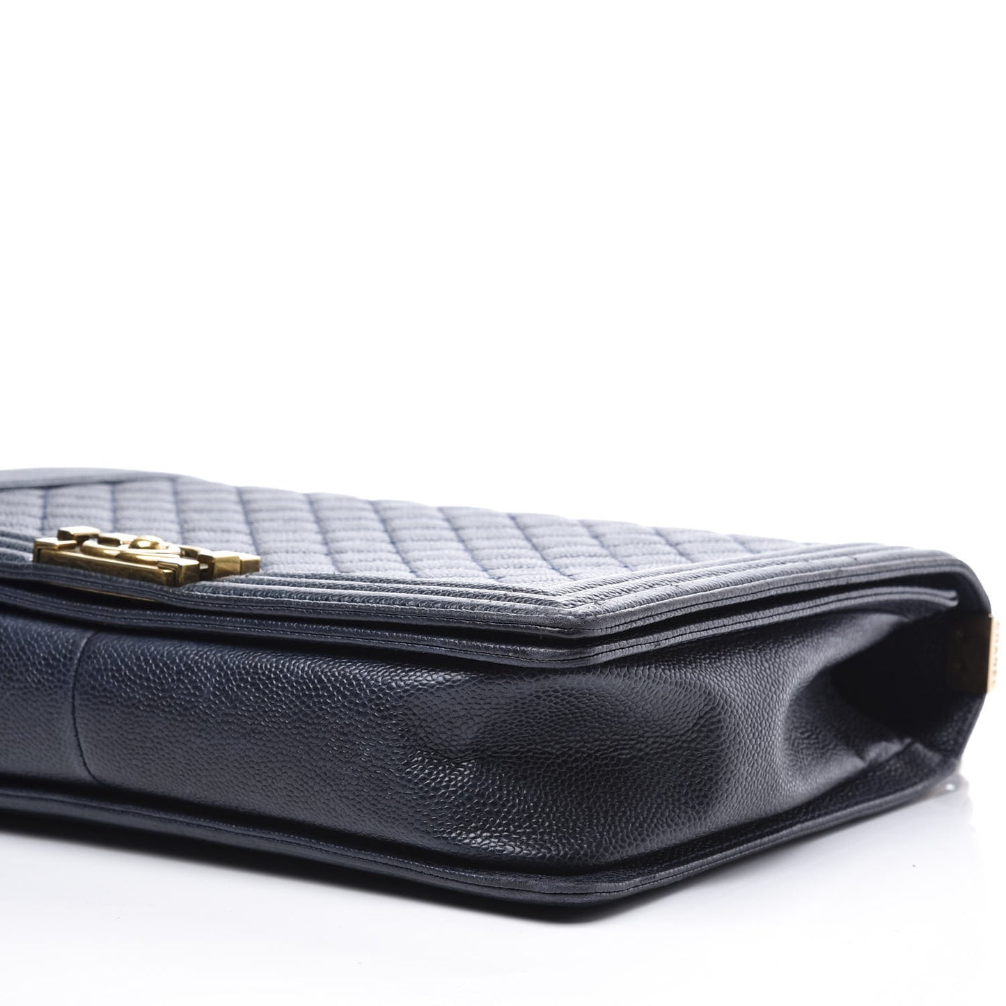 Caviar Quilted Large Boy Flap Blue