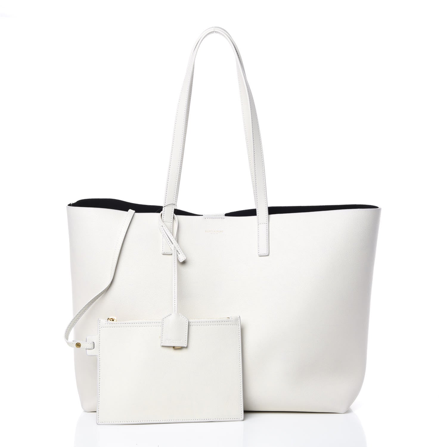 Saint Laurent Calfskin Large Shopping Tote Porcellana 3 of 14