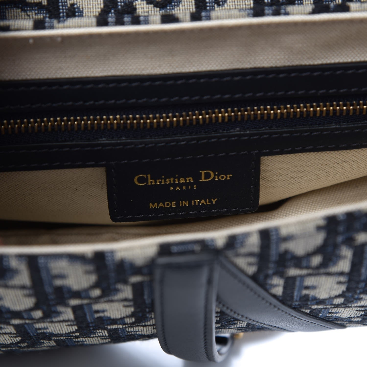 Christian Dior Oblique Saddle Bag Blue 6 of 8