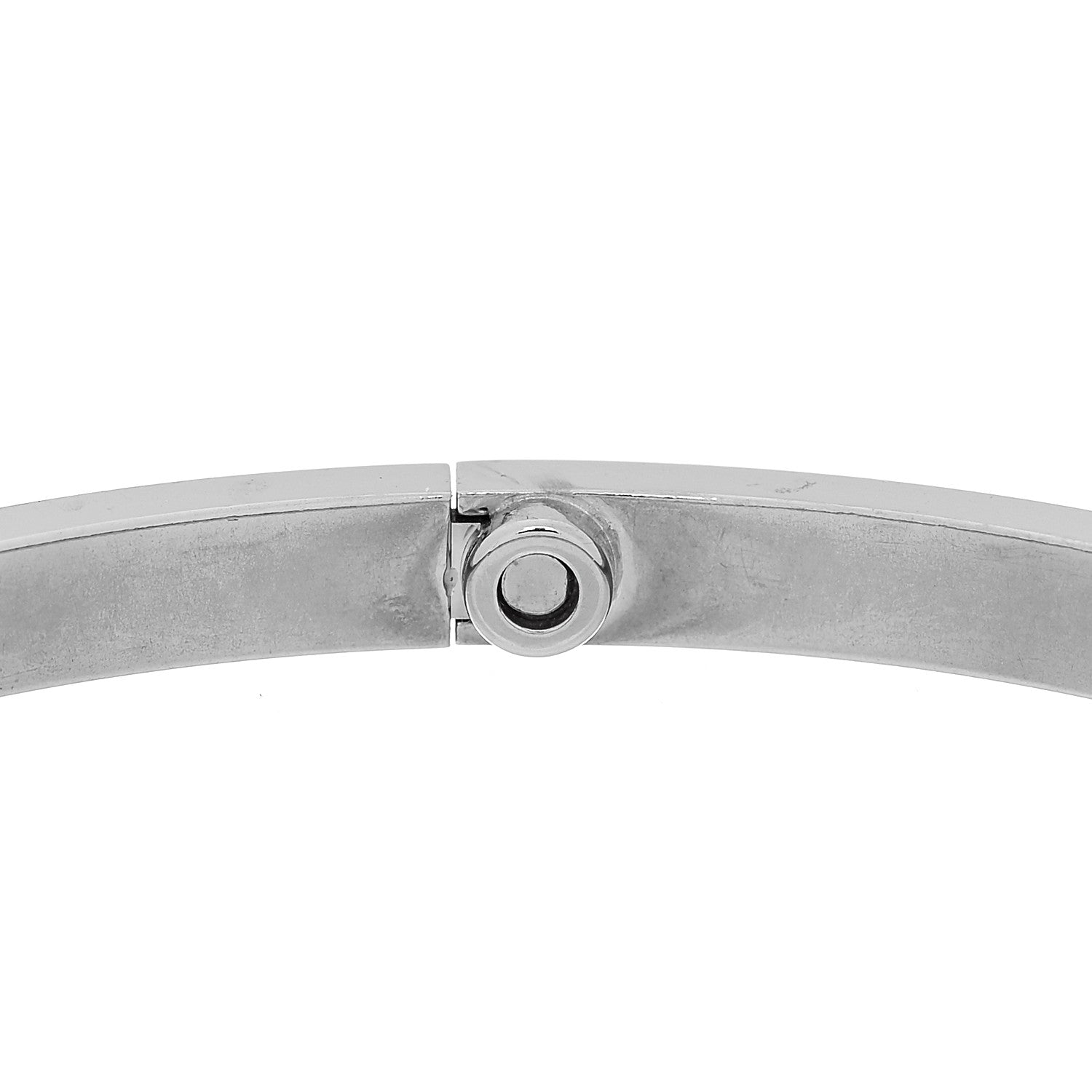 Cartier 18K White Gold Small LOVE Bracelet 18 9 of 10