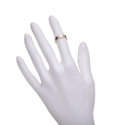 Cartier 18K Pink Gold Diamond 4mm LOVE Wedding Band Ring 46 3.75 2 of 5