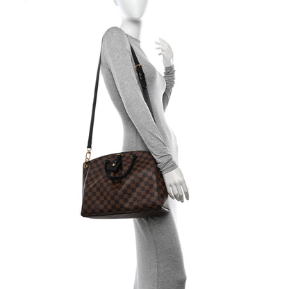 Louis Vuitton Damier Ebene Odeon Tote MM Black 3 of 9