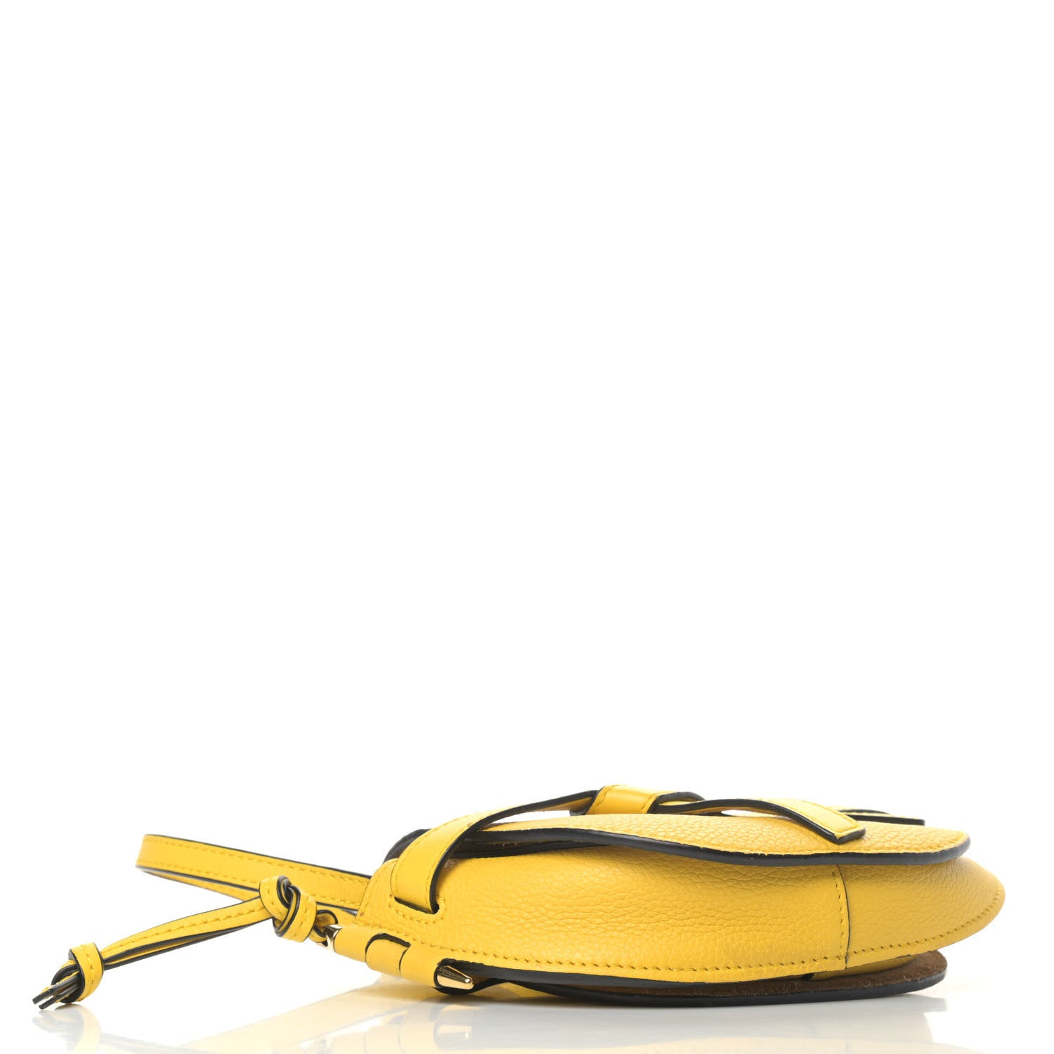 Loewe Grained Calfskin Mini Gate Crossbody Bag Yellow 3 of 4