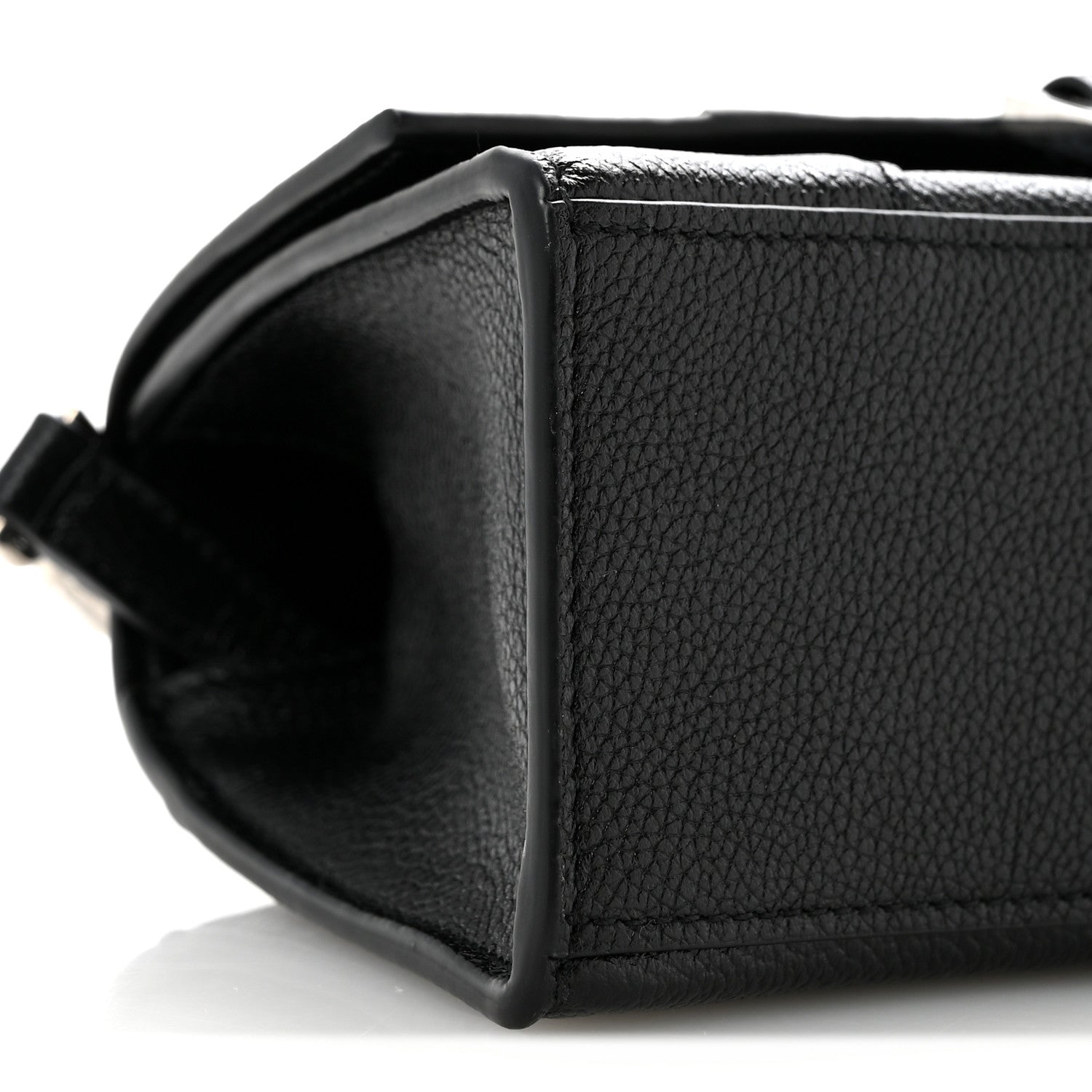 Balenciaga Grained Calfskin Hourglass Top Handle Bag XS Black 9 of 10