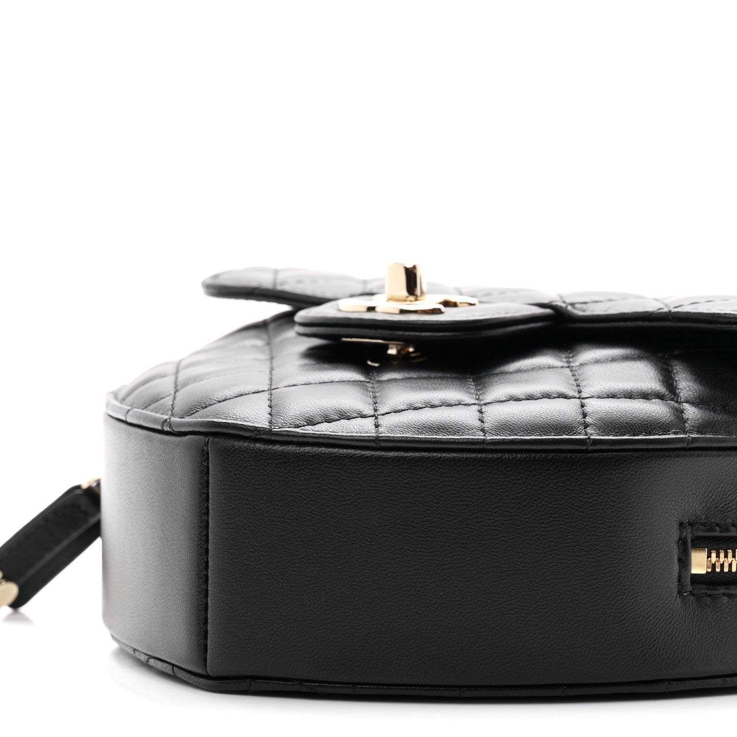 Chanel Lambskin Quilted Large CC In Love Heart Bag Black 10 of 11