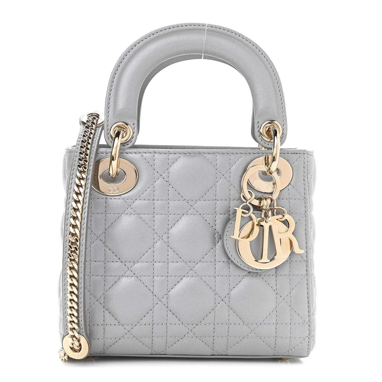 Christian Dior Lambskin Cannage Mini Lady Dior Grey 1 of 7