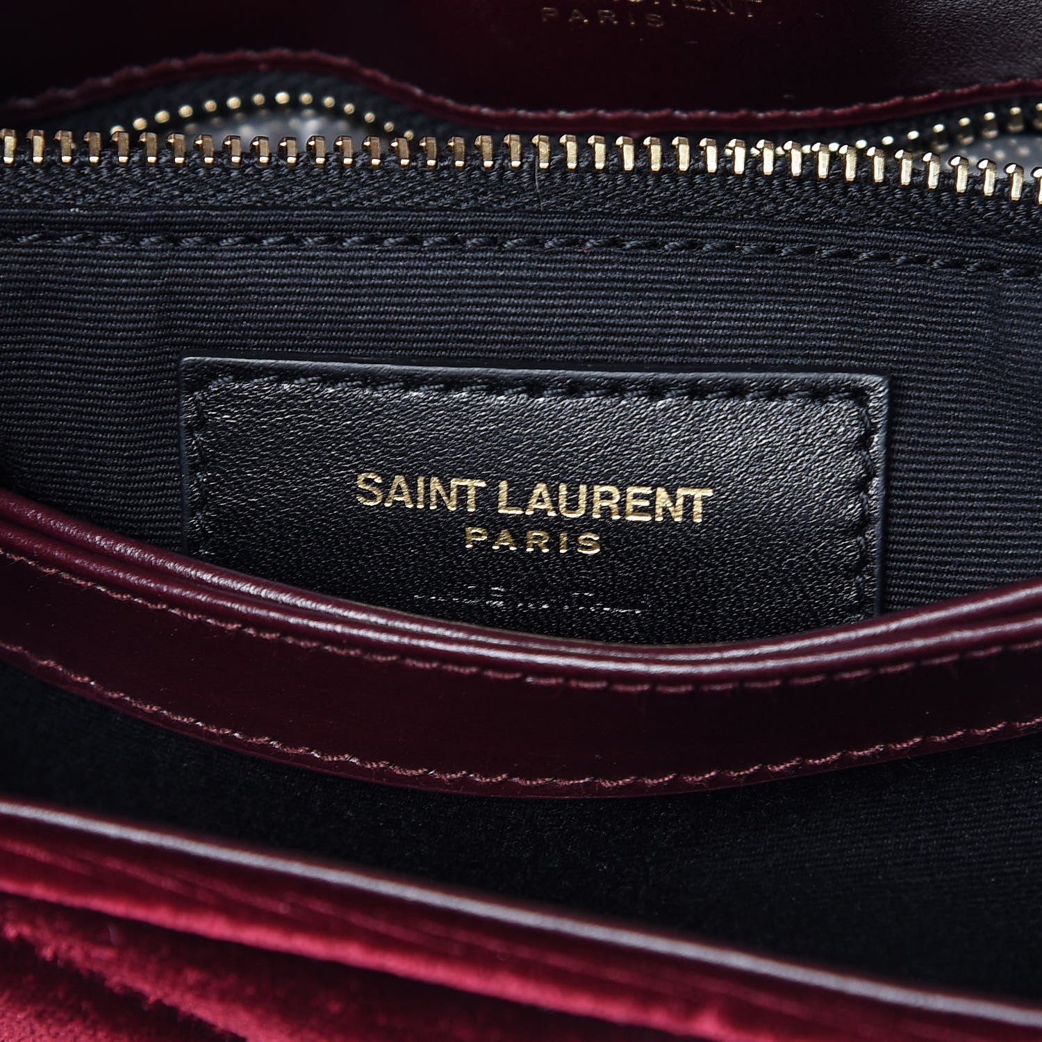 Saint Laurent Velvet Y Quilted Monogram Toy Loulou Crossbody Bag French Burgundy 7 of 14
