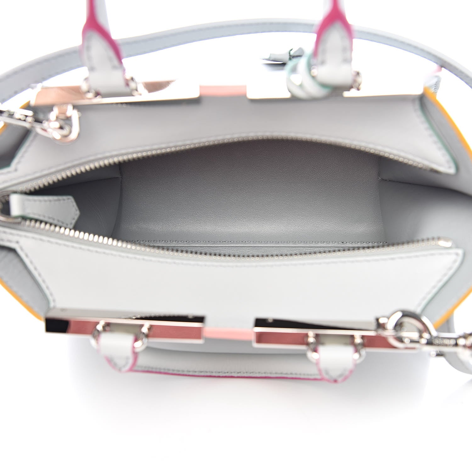 Fendi Vitello Dolce Mini 3jours Tote Grigio Perla 5 of 12