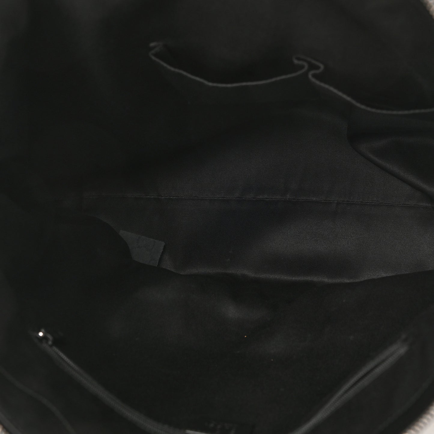 Guccissima Large GG Charm Convertible Dome Satchel Black