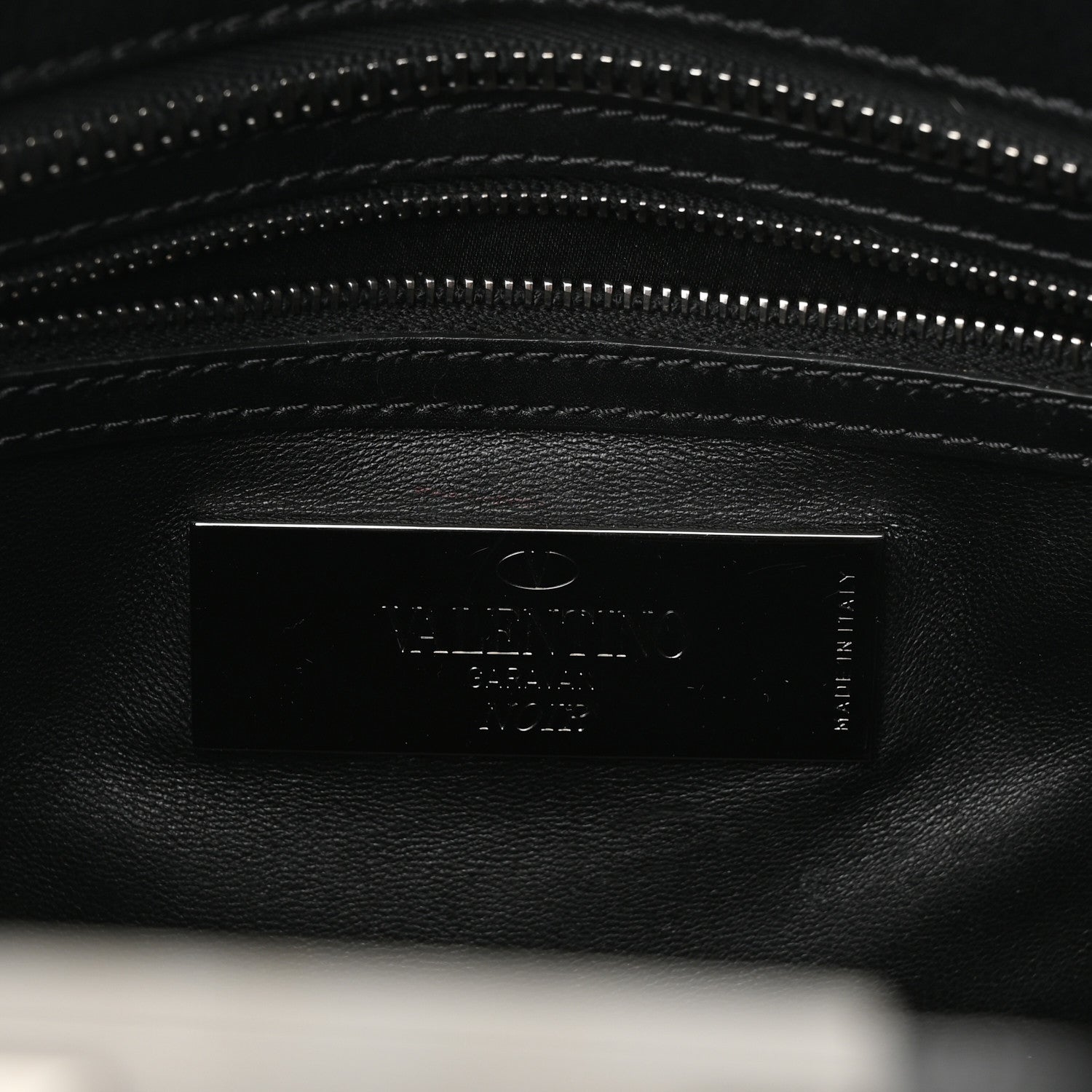 Valentino Garavani Vitello Rockstud Double Handle Tote Black 6 of 10