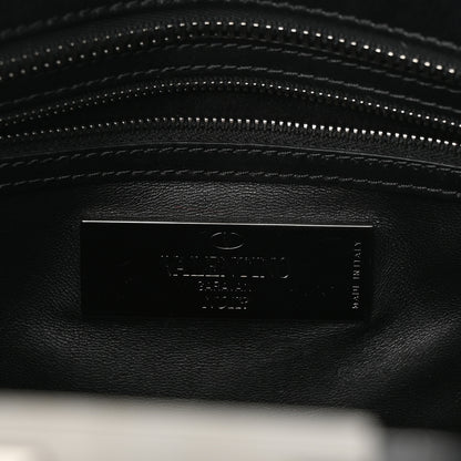 Valentino Garavani Vitello Rockstud Double Handle Tote Black 6 of 10