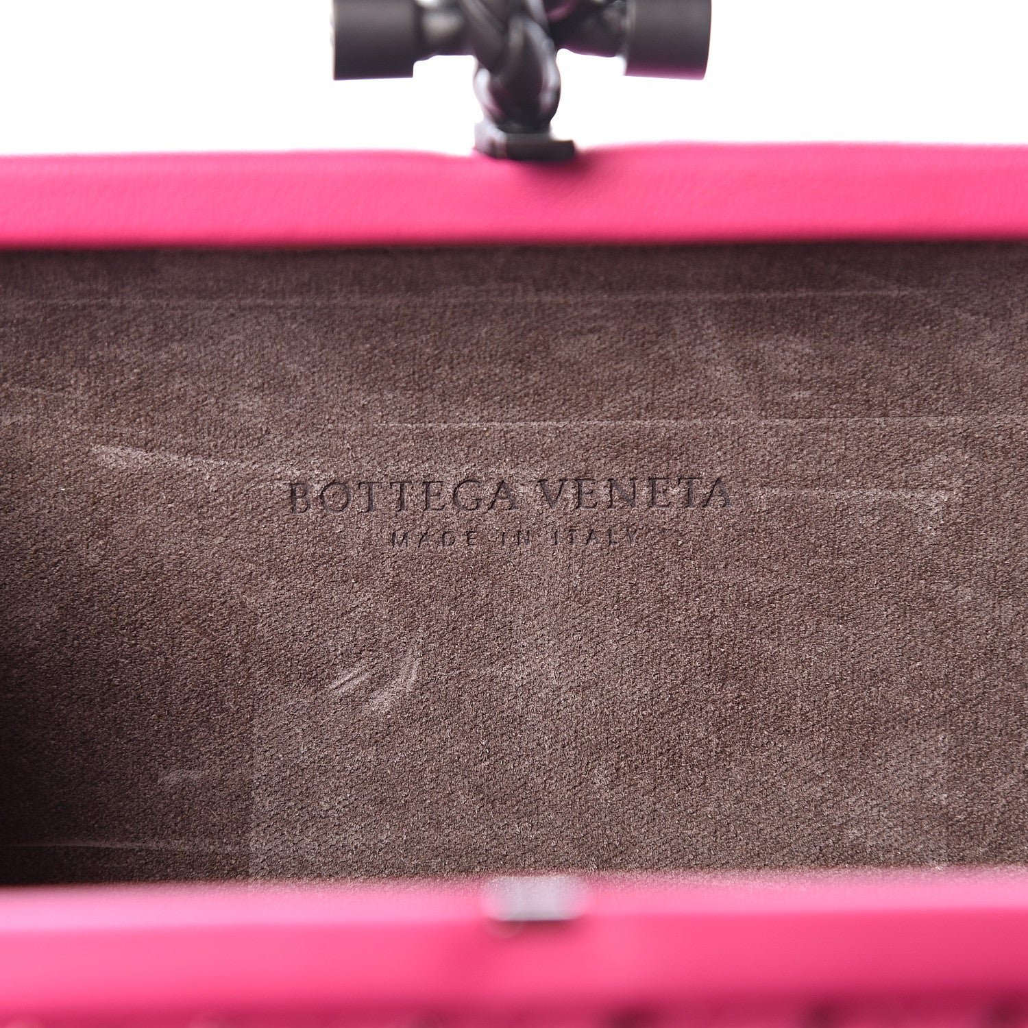 Bottega Veneta Nappa Intrecciato Metallic Placcato Knot Clutch Rose Shock 5 of 9