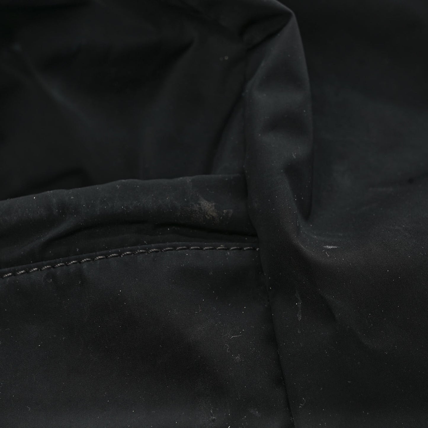 Nylon Grained Calfskin Watson Diaper Bag Black