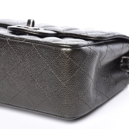 Chanel Caviar Quilted Mini Square Flap Dark Charcoal 10 of 11