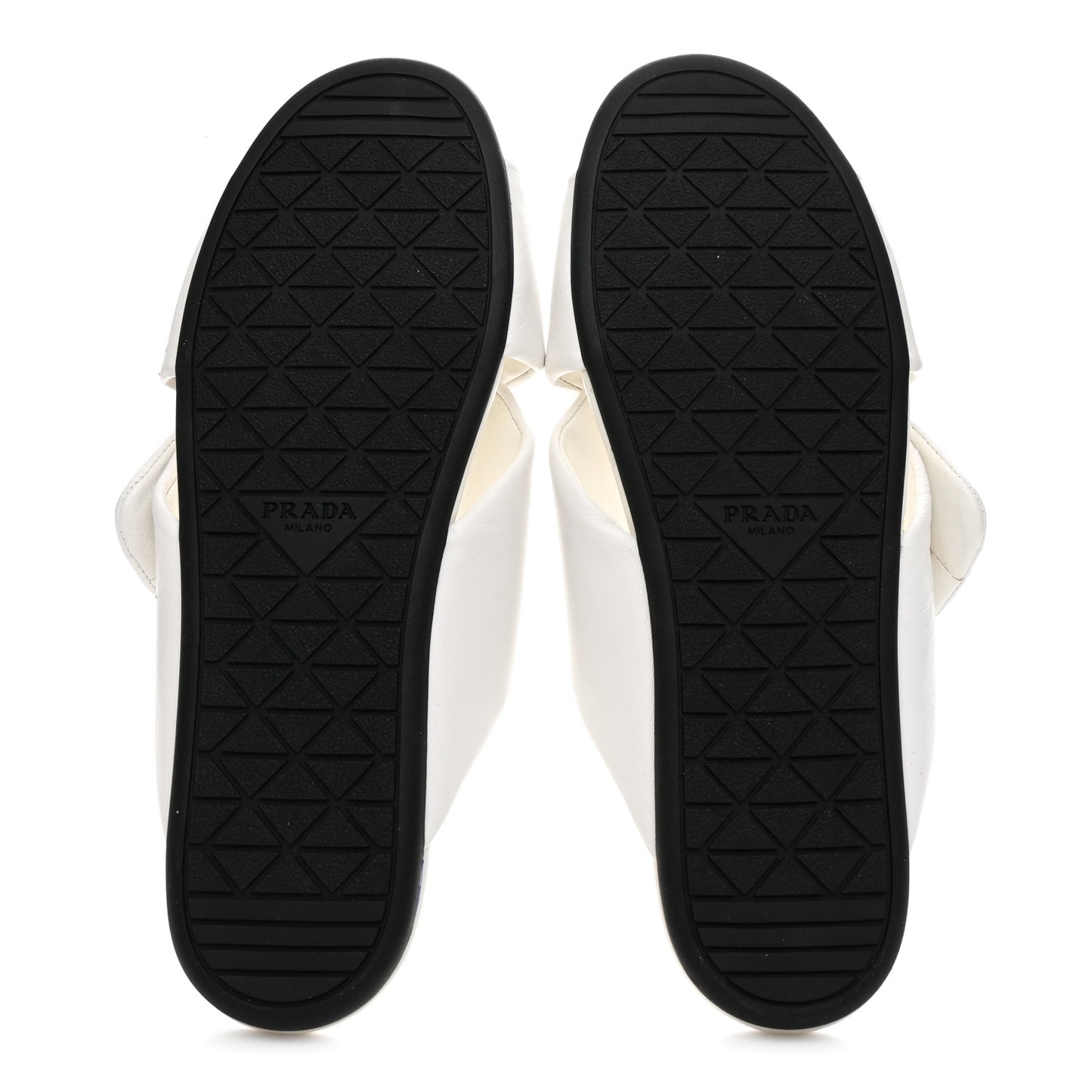 Nappa Logo Strap Slide Sandals 38 White