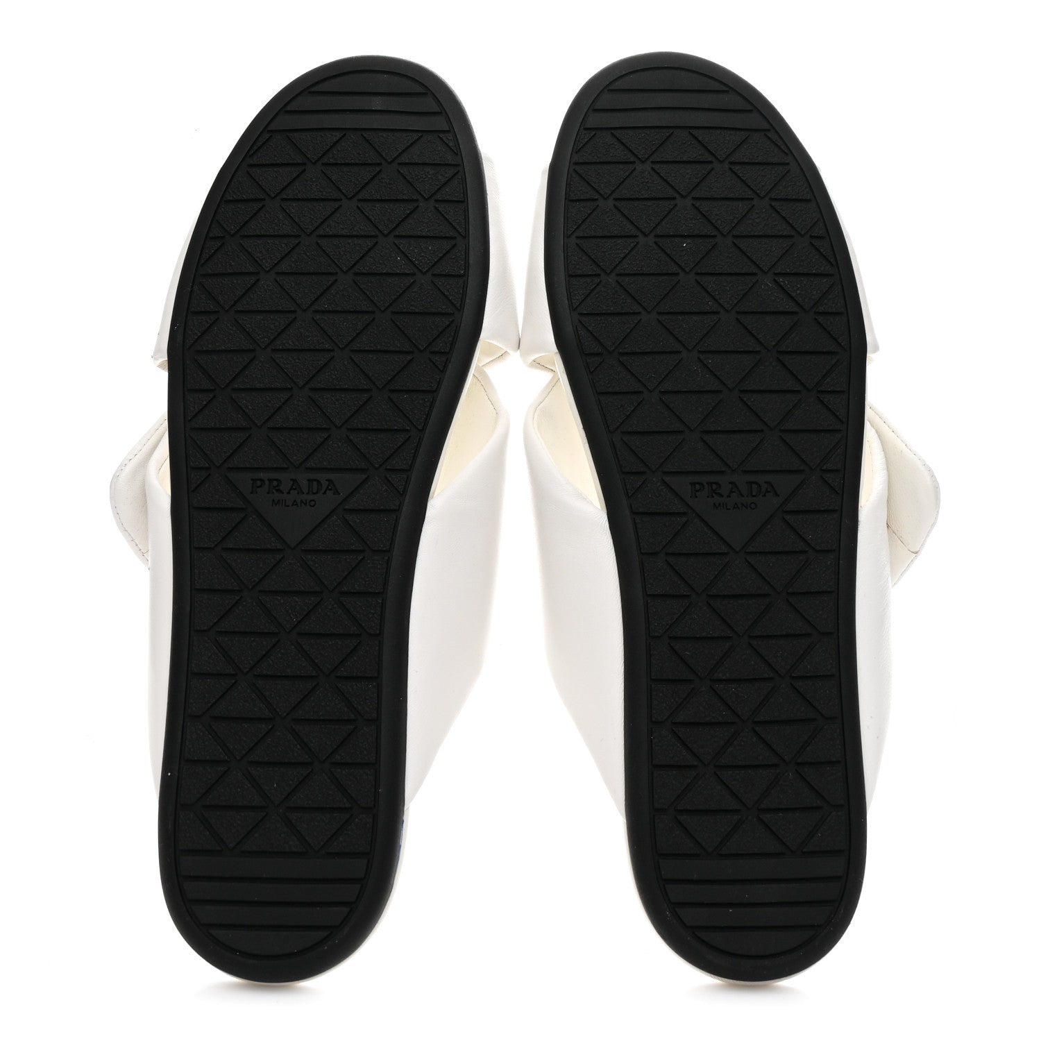 Prada Nappa Logo Strap Slide Sandals 38 White 6 of 10