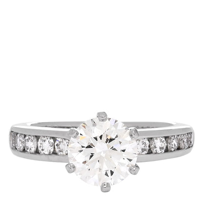 Tiffany Platinum Diamond 1.30ct Channel-Set Engagement Ring 46 3.75 1 of 7