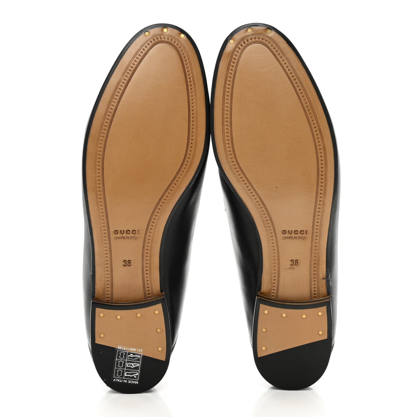 Lambskin Womens Brixton Horsebit Loafers 38 Black