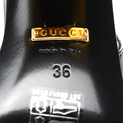 Gucci Malaga Kid Horsebit 75mm Slingback Pumps 36 Black 6 of 11