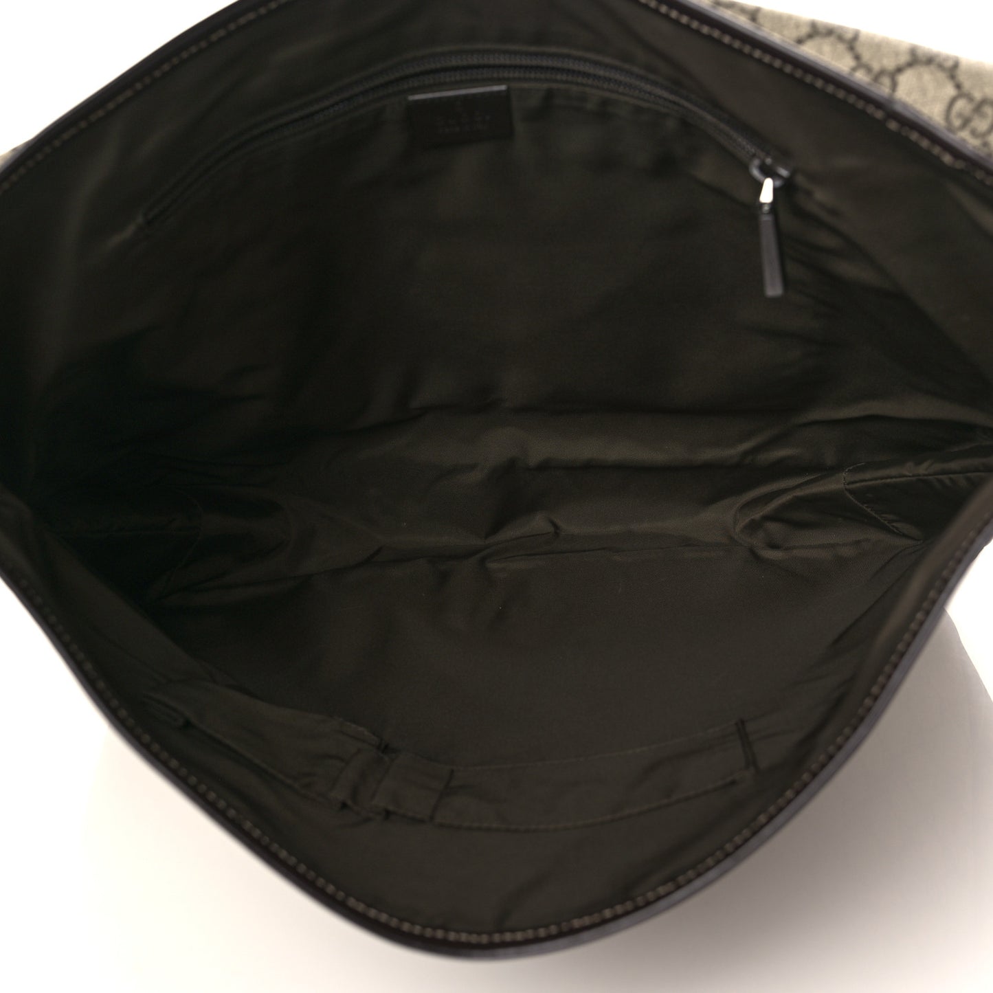 GG Plus Monogram Large Interlocking G Flap Messenger Bag Beige Dark Brown