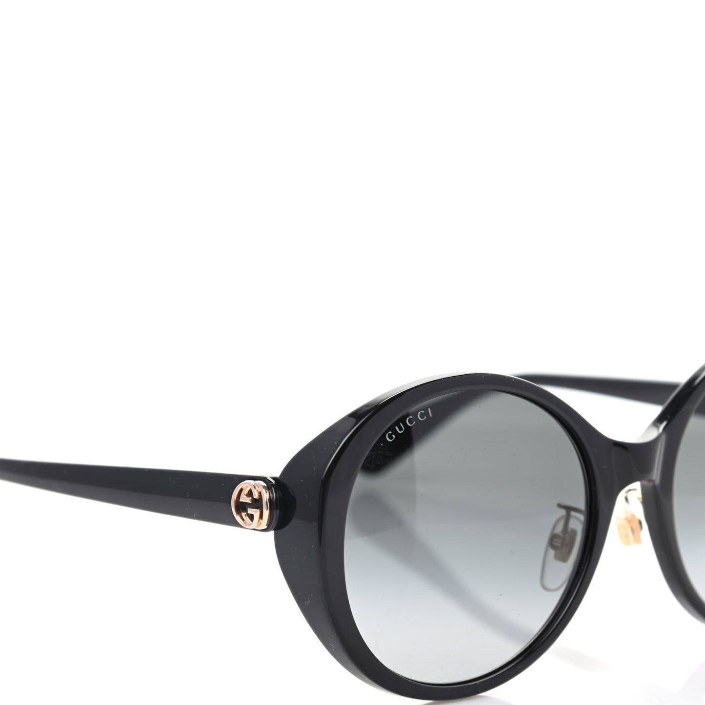 Acetate Round Sunglasses GG0370 Black