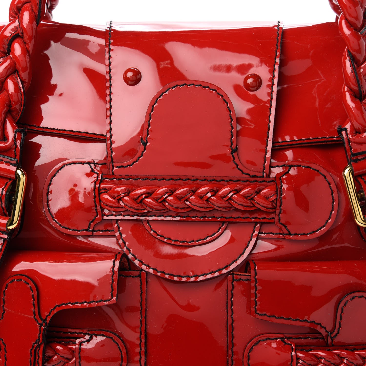 Valentino Garavani Patent Large Histoire Red 10 of 10