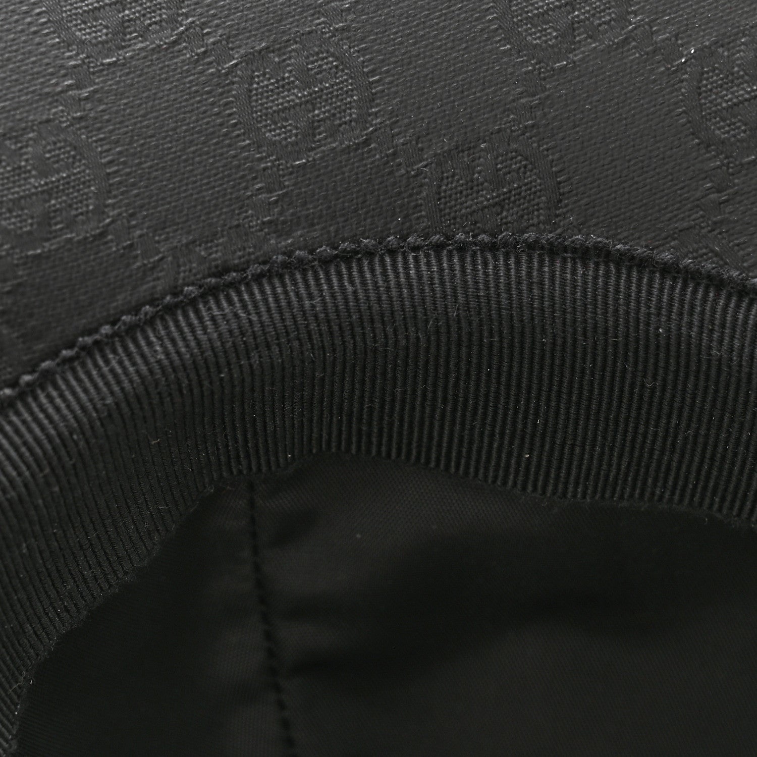 Gucci Calfskin Mesh GG Tennis Embossed Baseball Hat L Black 10 of 10