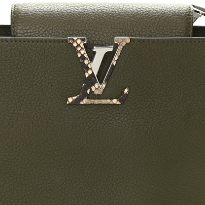 Louis Vuitton Taurillon Python Capucines MM Khaki 6 of 8
