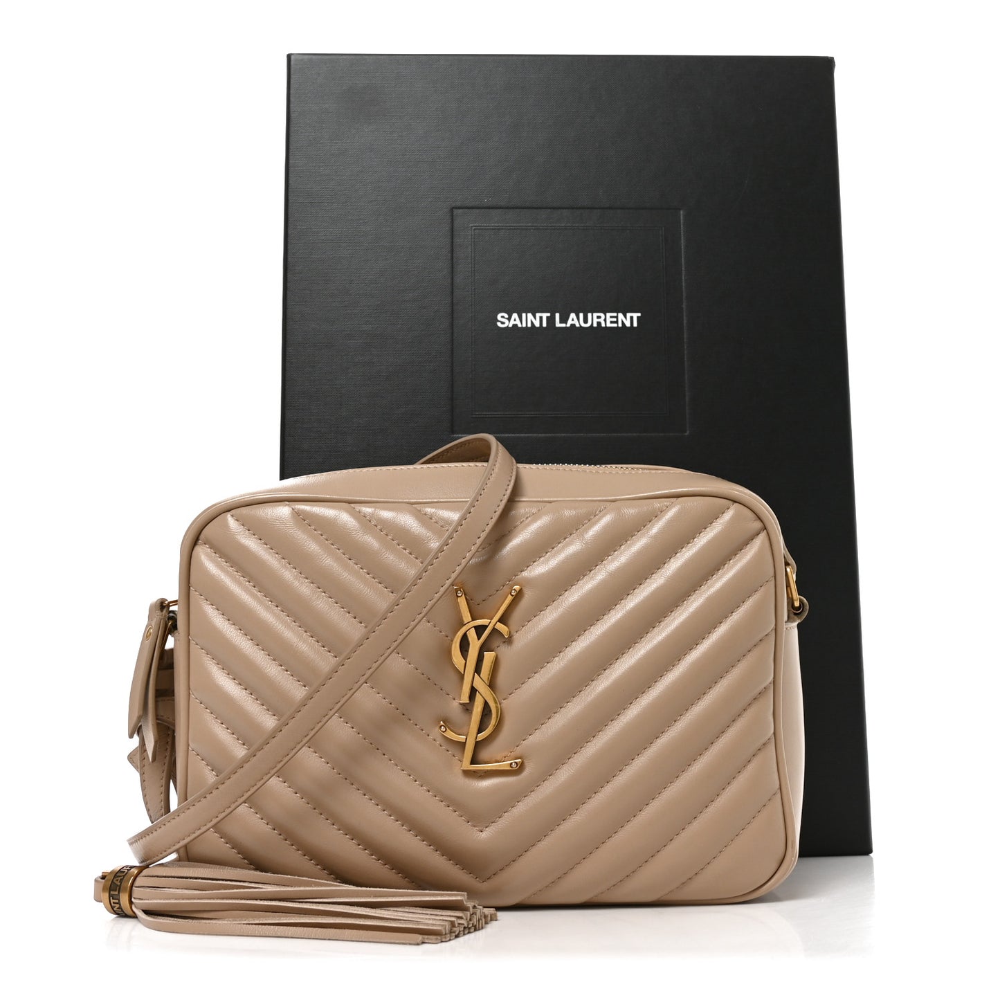 Calfskin Matelasse Monogram Lou Camera Bag Dark Beige