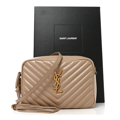 Saint Laurent Calfskin Matelasse Monogram Lou Camera Bag Dark Beige 10 of 10