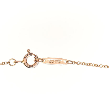 Tiffany 18K Rose Gold Diamond Atlas Bar Pendant Necklace 5 of 6