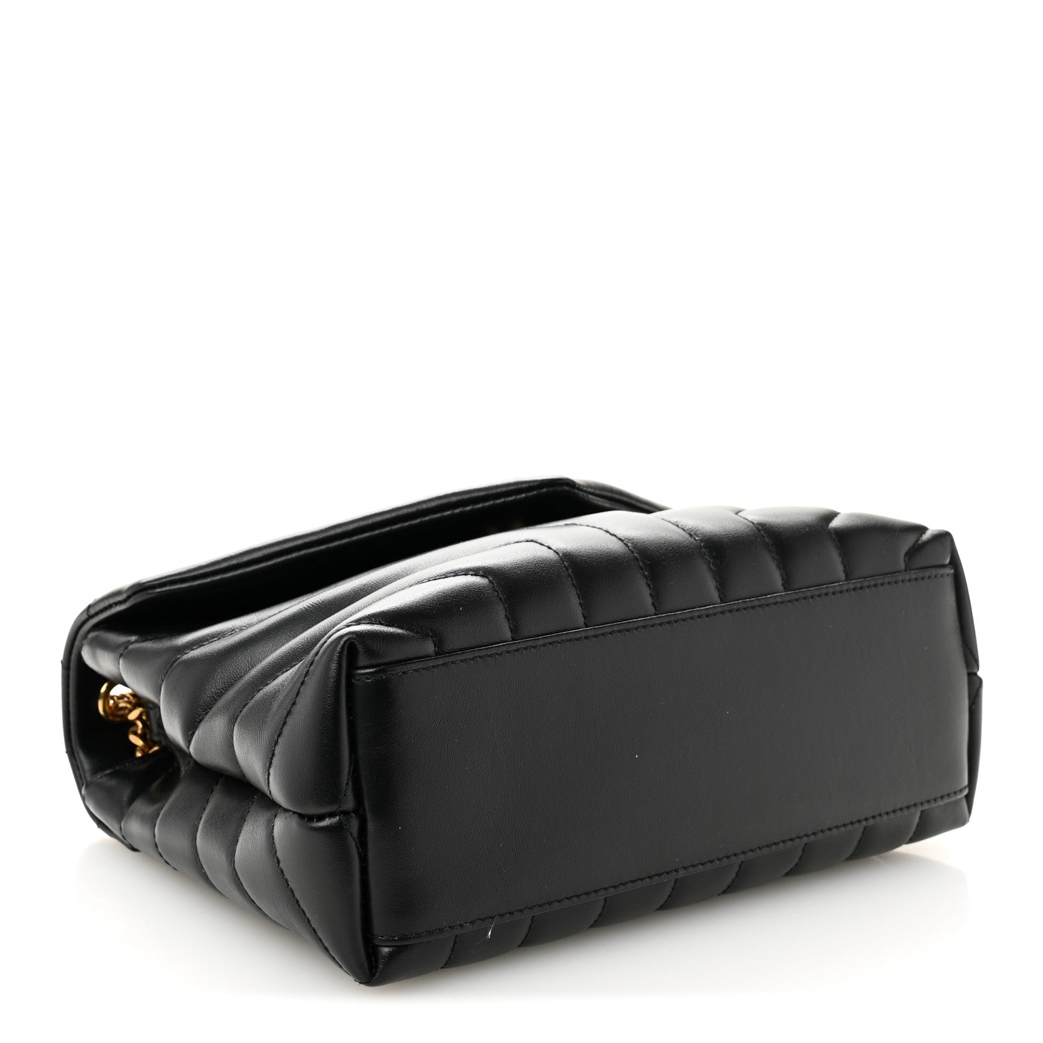 Saint Laurent Calfskin Y Quilted Monogram Small Loulou Chain Satchel Black 4 of 10