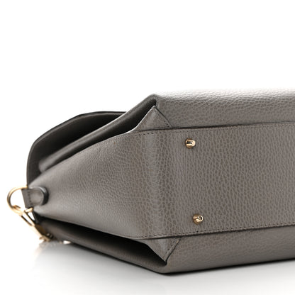 Gucci Dollar Calfskin Medium Interlocking G Top Handle Shoulder Bag Loess 8 of 9