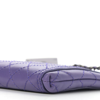 Chanel Calfskin Wild Stitch Small Shopping Tote Purple 10 of 11