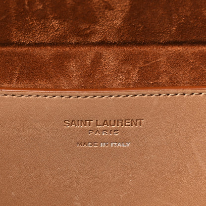Saint Laurent Calfskin Monogram Take Away Box Dusty Vintage Brown Gold 6 of 9
