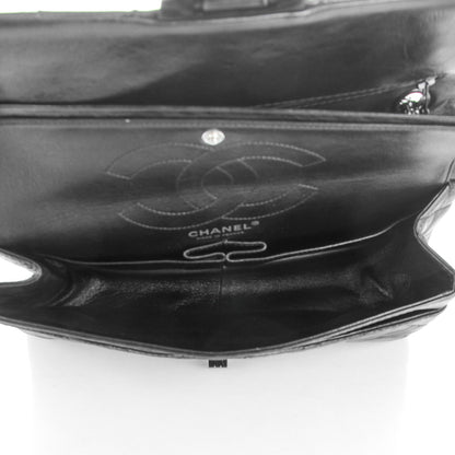 Chanel Glazed Calfskin Quilted 2.55 Reissue 226 Flap So Black 5 of 9