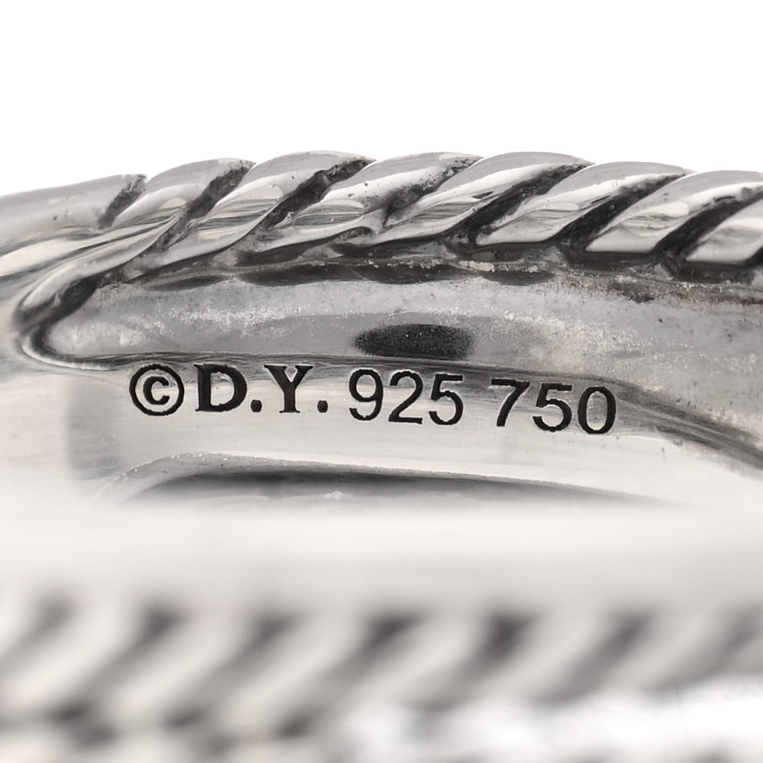 David Yurman Sterling Silver 18K Yellow Gold 6mm X Crossover Ring 4 of 4